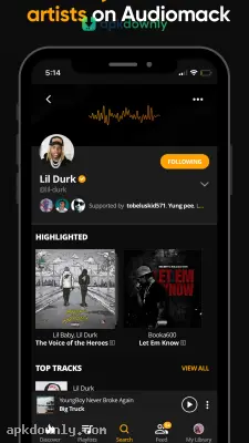 Audiomack screenshot