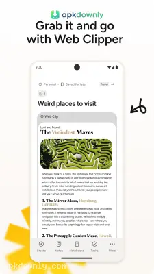 Evernote screenshot