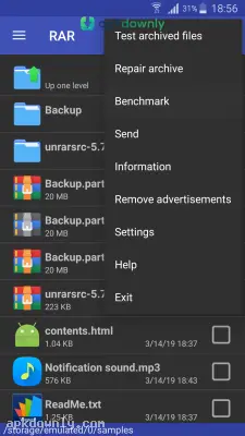 RAR screenshot